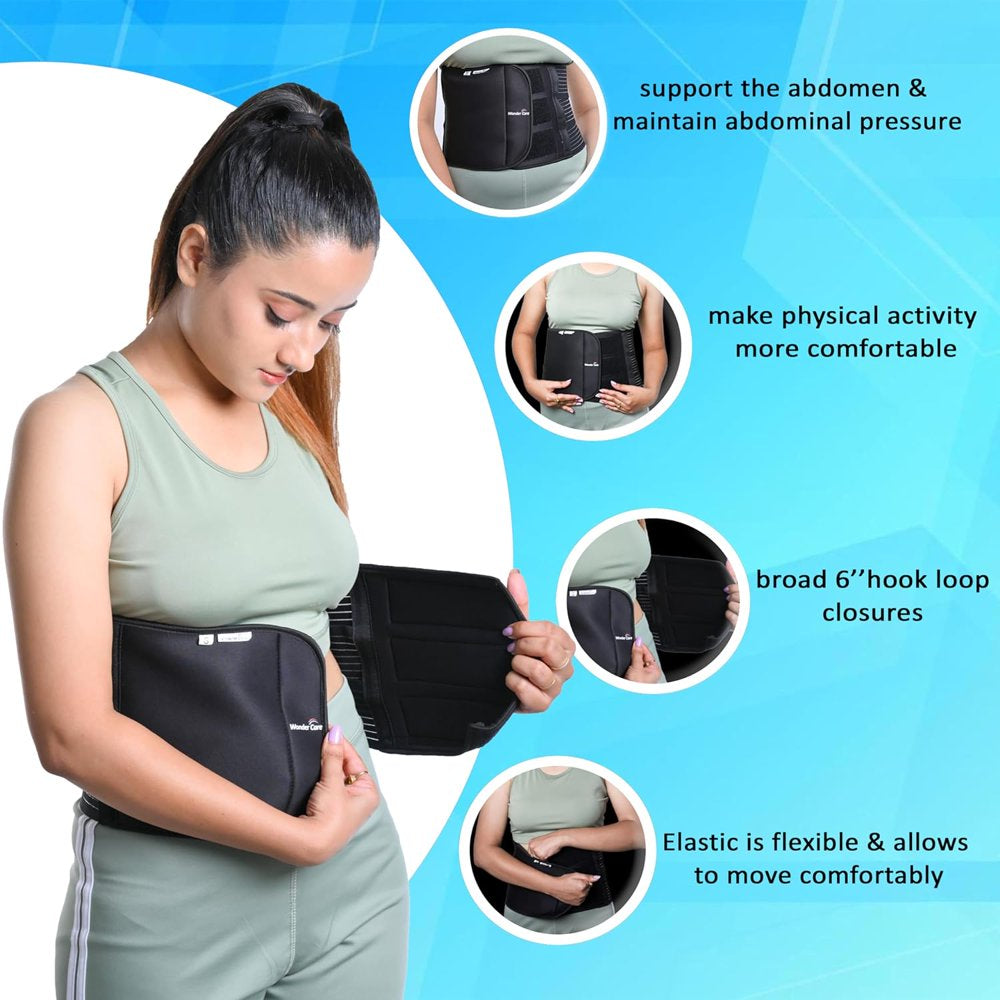 Wonder Care-Abdominal Binder Lower Waist Support Belt after C-Section Delivery for Women Slim Support Elastic Maternity Tummy Waist Belly Trimmer Fat Burner Post-Natal Operative Belt-L