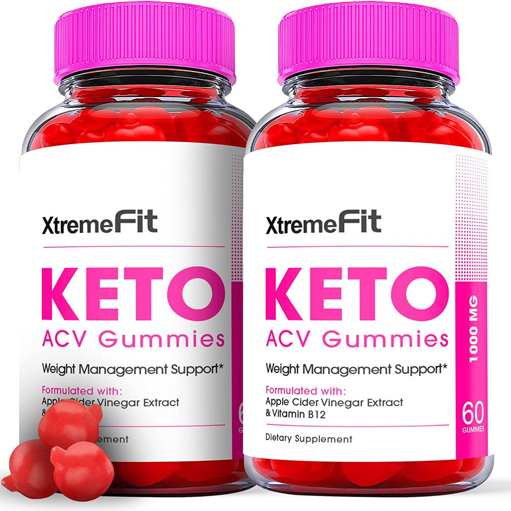 (2 Pack) Xtreme Fit Keto ACV Gummies - Supplement for Weight Loss - Energy & Focus Boosting Dietary Supplements for Weight Management & Metabolism - Fat Burn - 120 Gummies