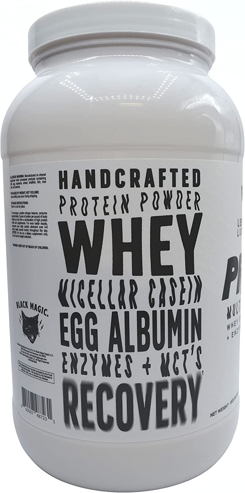 Magician Black Magic Multi-Source Protein - Whey, Egg, Casein Complex with Enzymes & Mct'S - Keto, Low Sugar - Pre/Post Workout - Fruit Whirls Flavor - 24G Protein - 2 LB