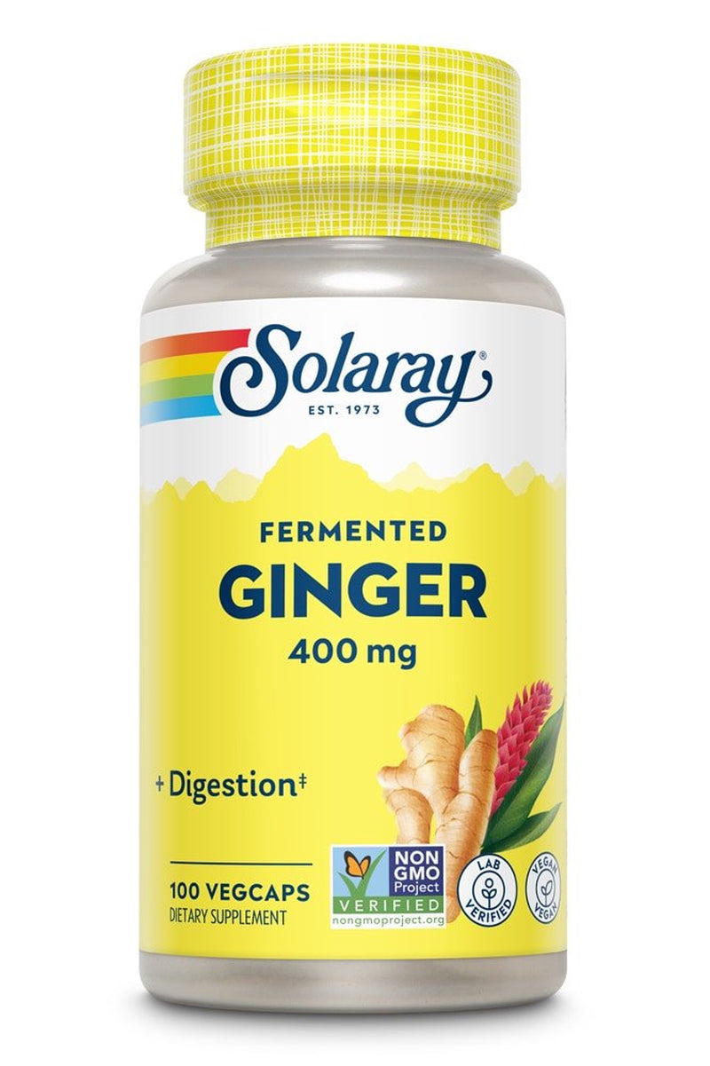 Solaray Organically Grown Fermented Ginger -- 400 Mg - 100 Vegcaps