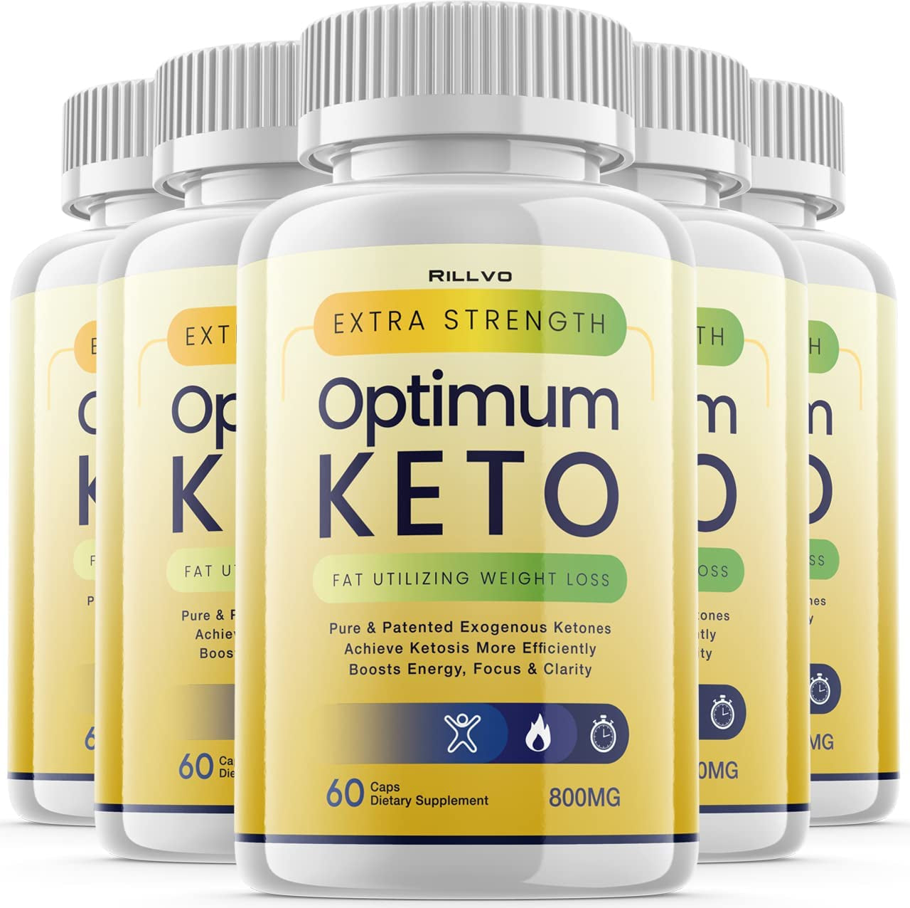 (5 Pack) Optimum Keto Pills Advanced Ketogenic Formula (300 Capsules)