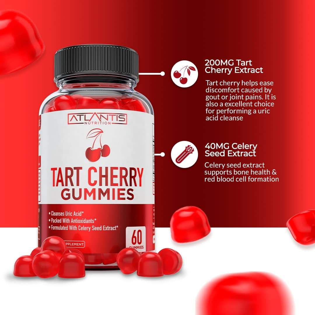 60 Keto Apple Cider Vinegar Gummies Advanced Weight Loss + 60 Tart Cherry Gummies with Celery Seed Extract