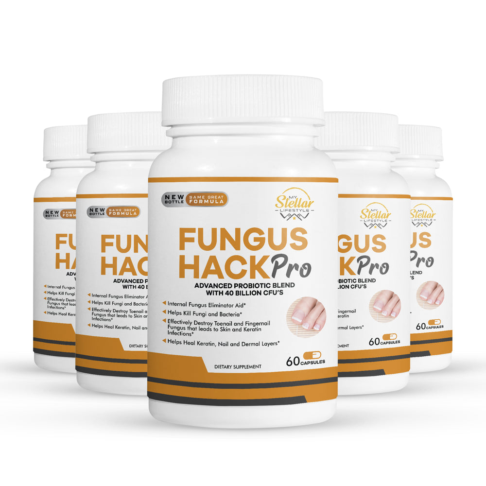 5 Pack Fungus Hack Pro, Helps Remove Fungi and Bacteria-60 Capsules X5