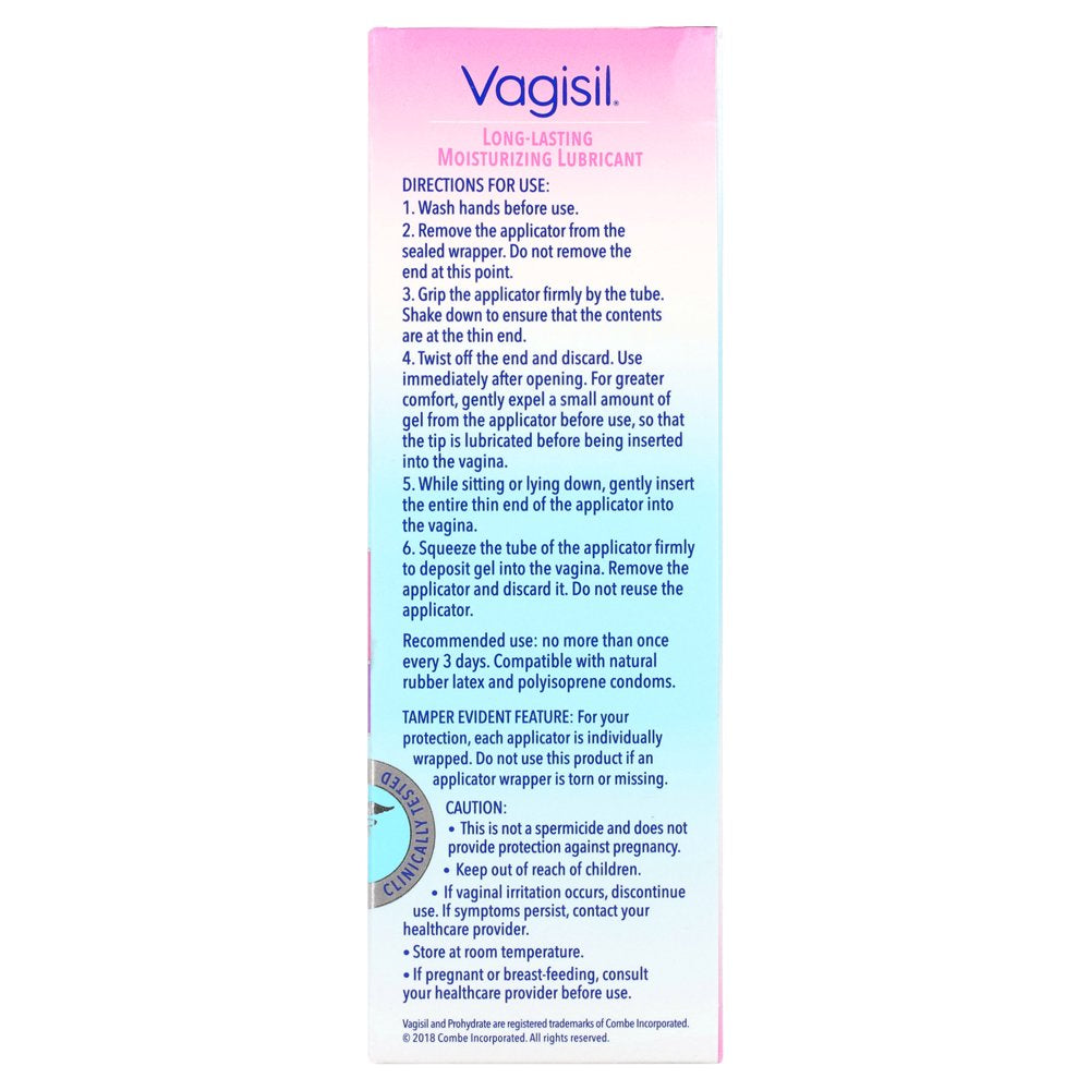 Vagisil Internal Vaginal Moisturizing Gel and Personal Lubricant, 8 Ct