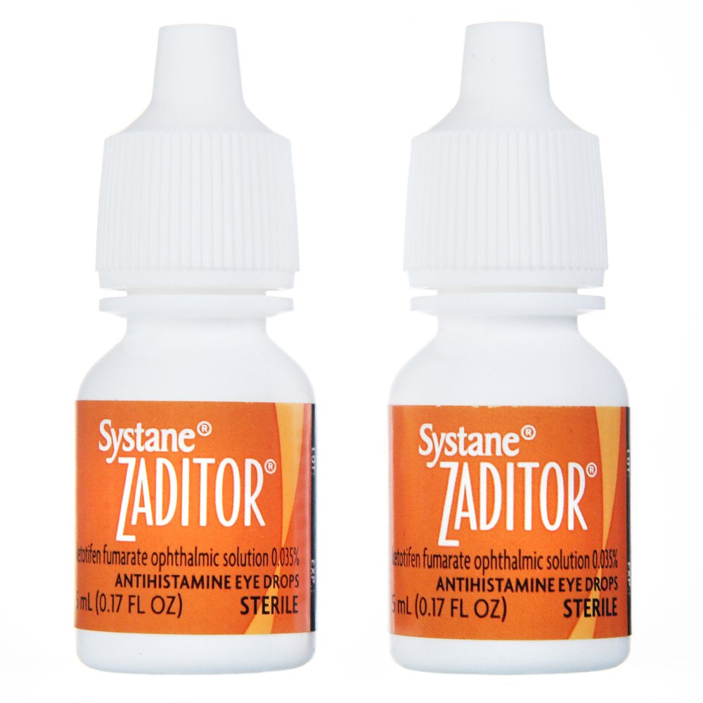 ZADITOR Antihistamine Eye Drops, Allergy Symptom Relief, 5 Ml, Twin Pack