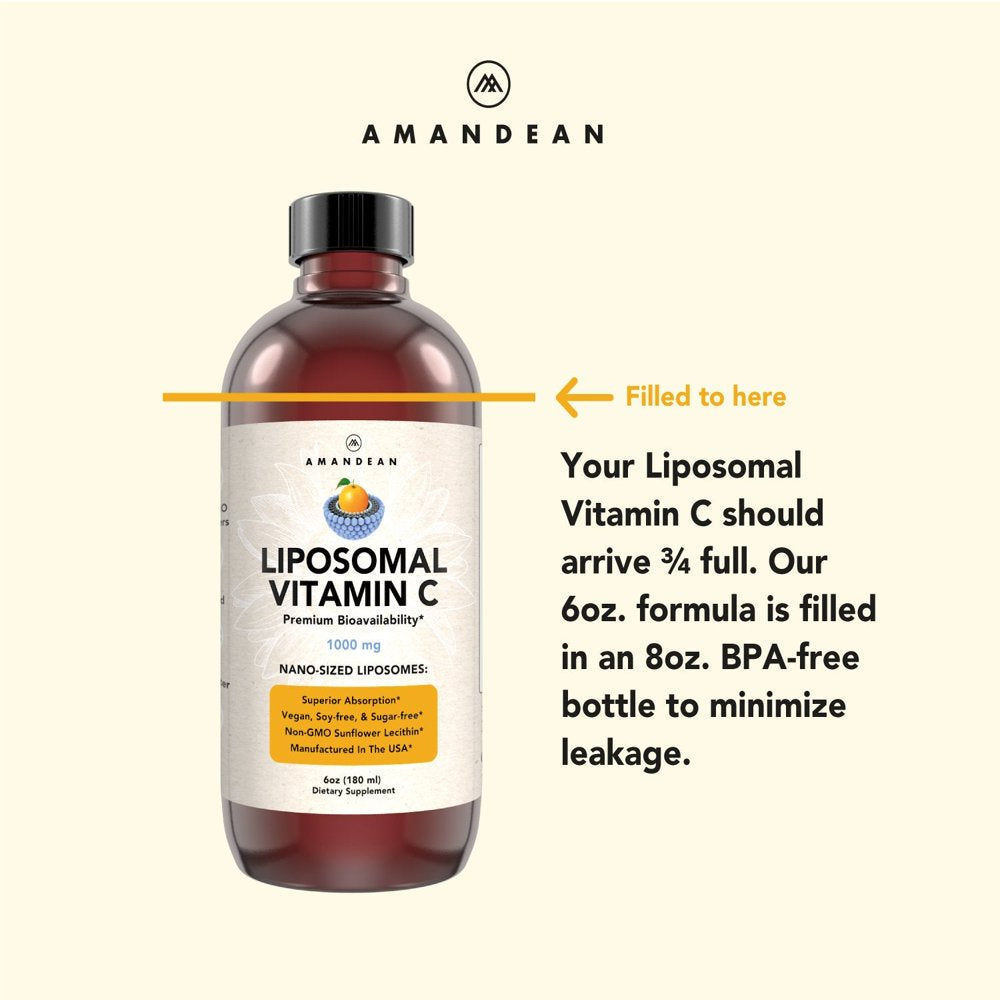 Liquid Liposomal Vitamin C 1000Mg Supplement. Better than Capsules. Immune Support, Skin Health, Collagen Production. Fast Antioxidant Delivery. Highly Bioavailable. Quali®-C, Soy-Free, Vegan Non-Gmo.