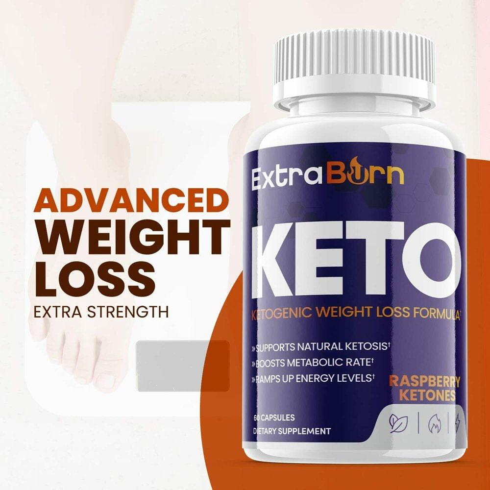 (5 Pack) Extra Burn Keto - Supplement for Weight Loss - Energy & Focus Boosting Dietary Supplements for Weight Management & Metabolism - Advanced Fat Burn Raspberry Ketones Pills - 300 Capsules