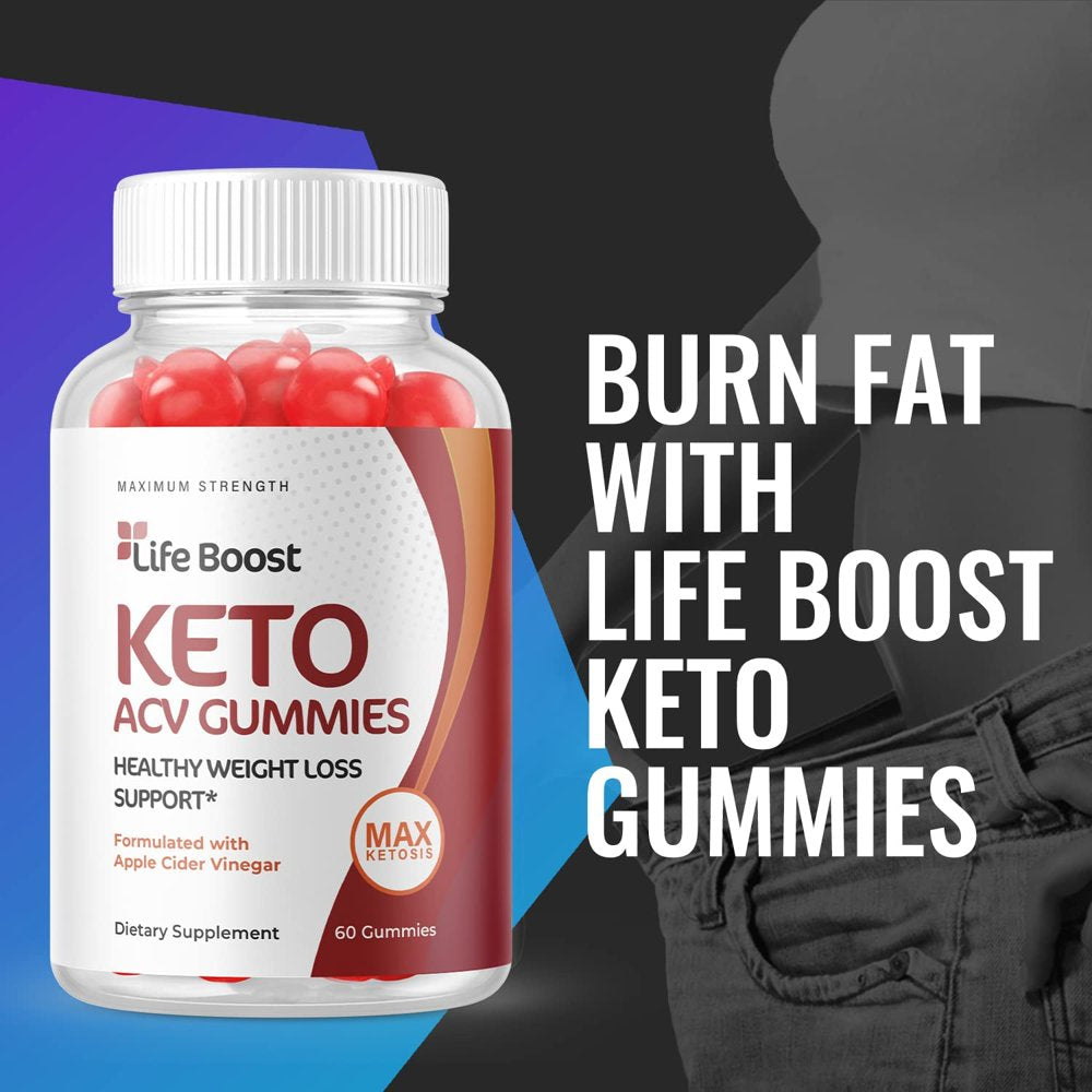 (5 Pack) Life Boost Keto ACV Gummies - Supplement for Weight Loss - Energy & Focus Boosting Dietary Supplements for Weight Management & Metabolism - Fat Burn - 300 Gummies