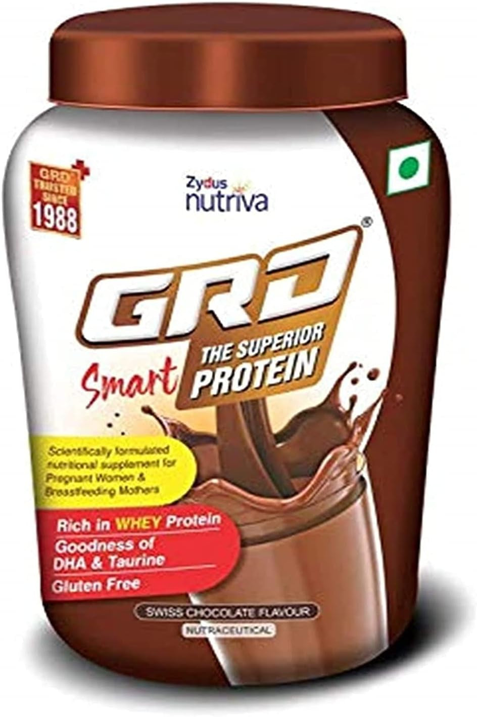 RUP GRD Smart Chocolate Flavoured Superior Whey Protein Powder with DHA & Taurine, 200G