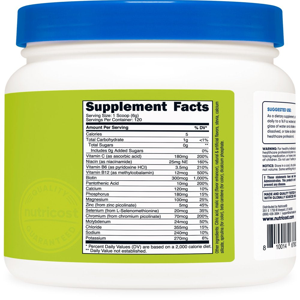 Nutricost Electrolytes Advanced Hydration Powder (Cucumber Lime) 120 Servings Supplement