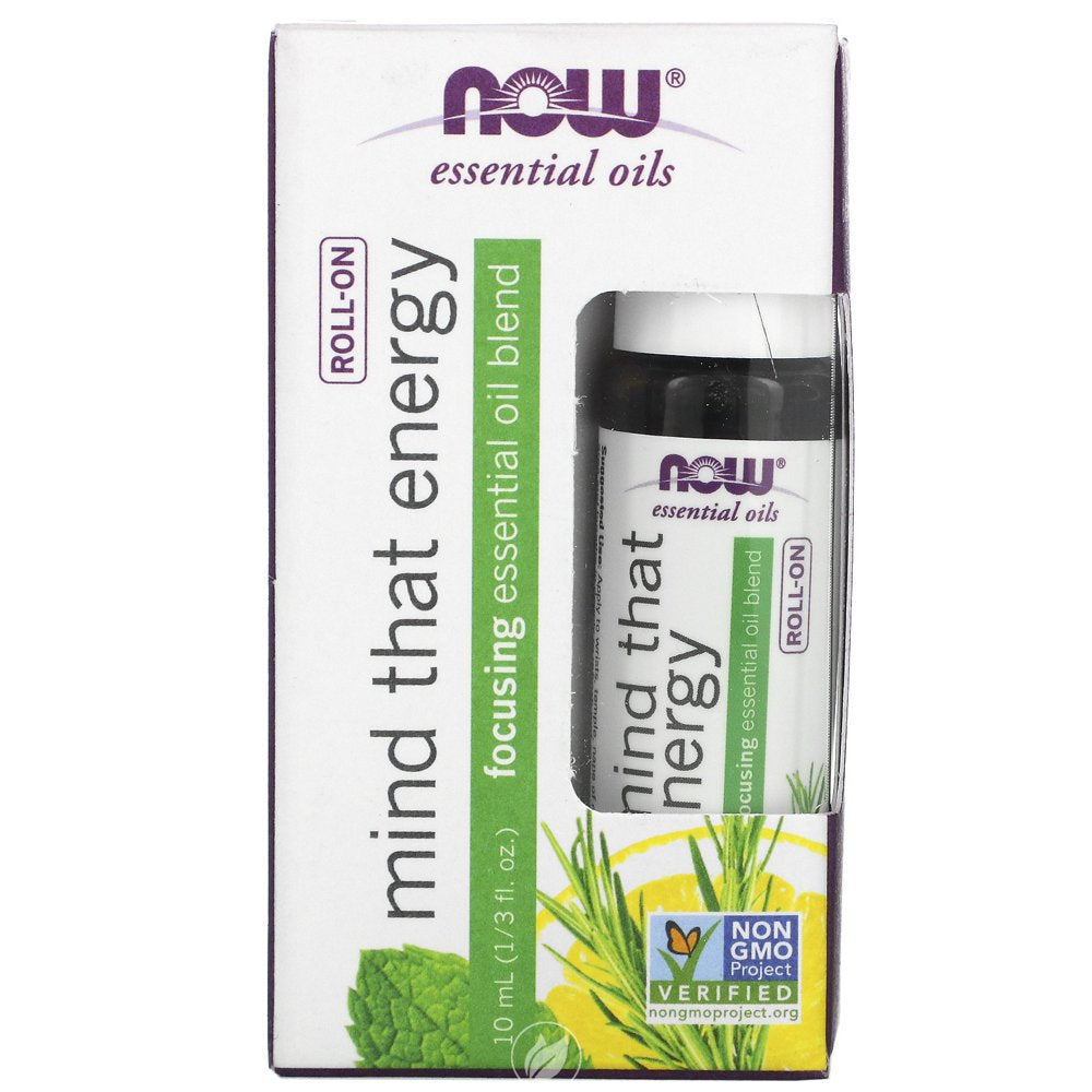 NOW Essential Oils Mind That Energy Eo Blend Roll-On 10 Ml