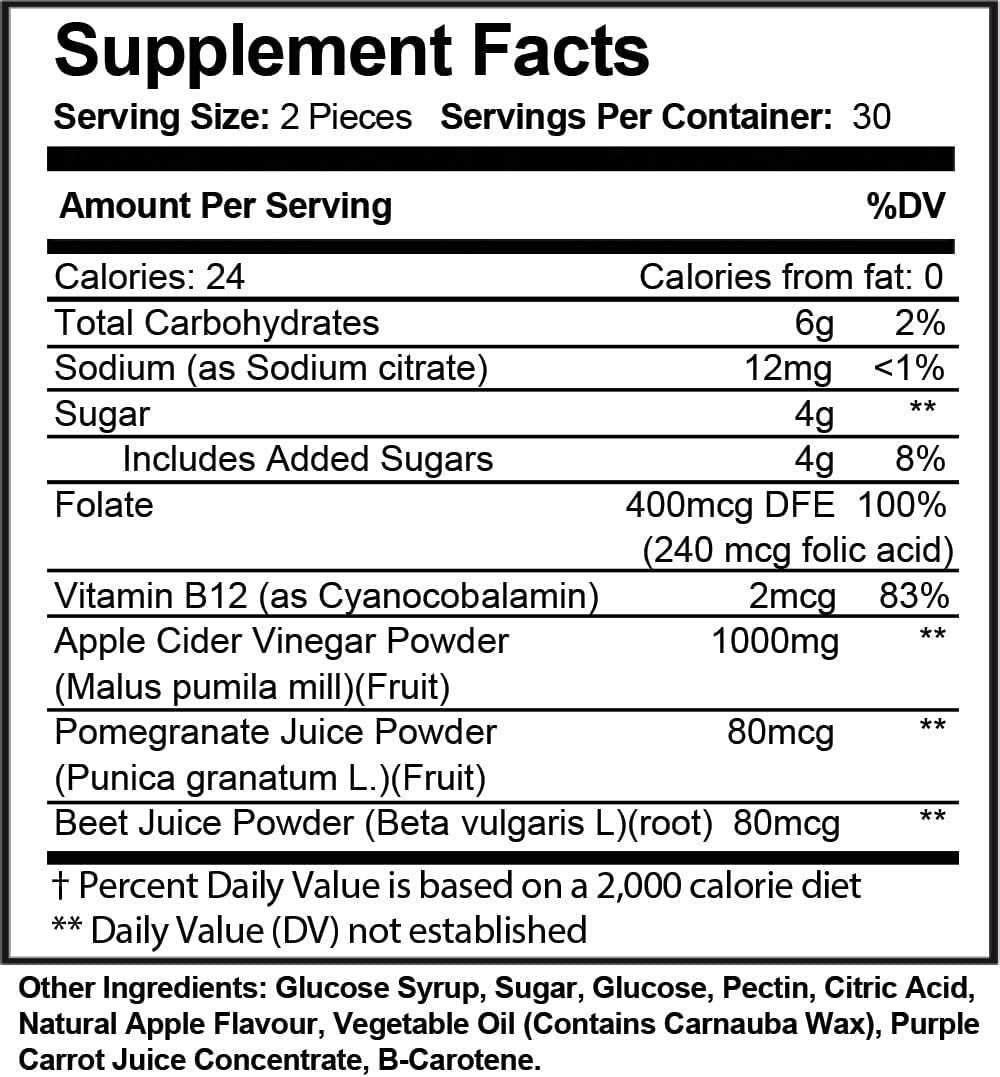 Shrinkx ACV Gummies, Shrink X Gummies for Men and Women, 60 Count, 1 Month Supply