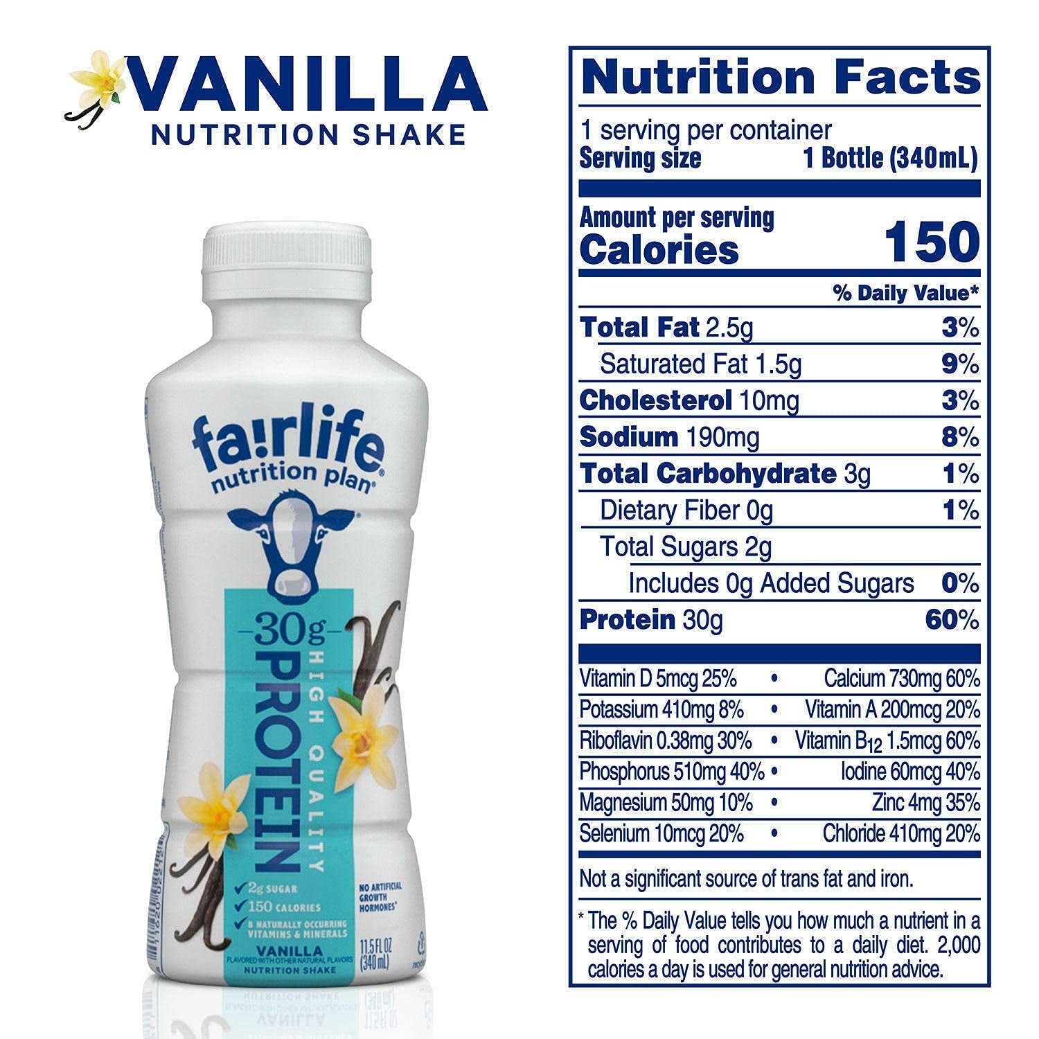 Fairlife Nutrition Plan High Protein Shake Variety Pack- 11.5 Fl Oz (12 Pack) (6 Chocolate & 6 Vanilla) in Accents Depot Packaging