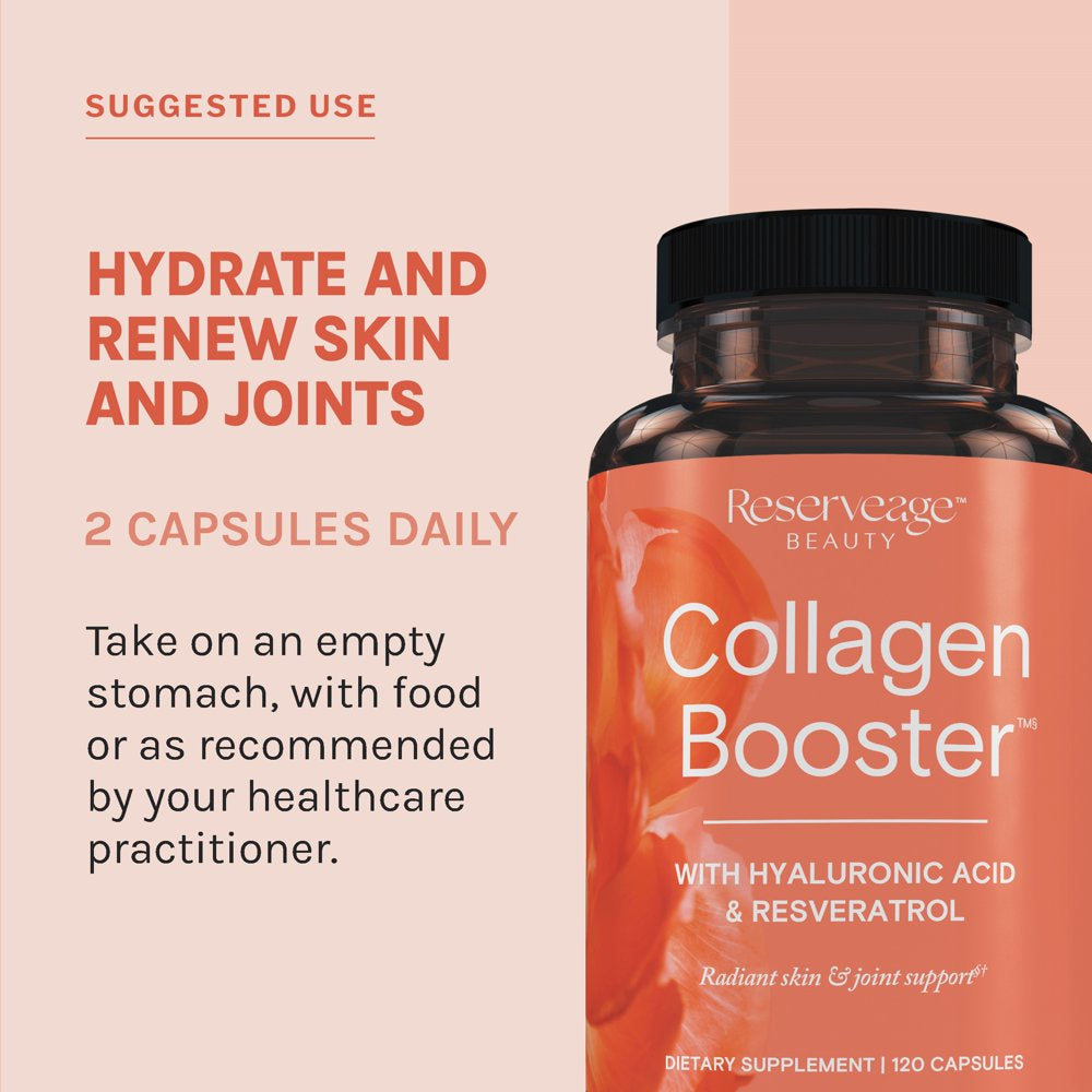 Reserveage, Collagen Booster, Skin and Joint Supplement, Supports Healthy Collagen Production, 120 Capsules (60 Servings)