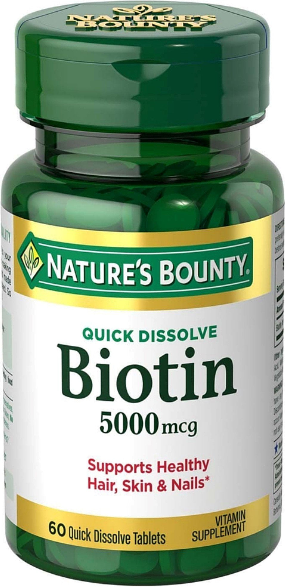 Nature'S Bounty Biotin 5000 Mcg Quick Dissolve Tablets 60 Each - (Pack of 3)