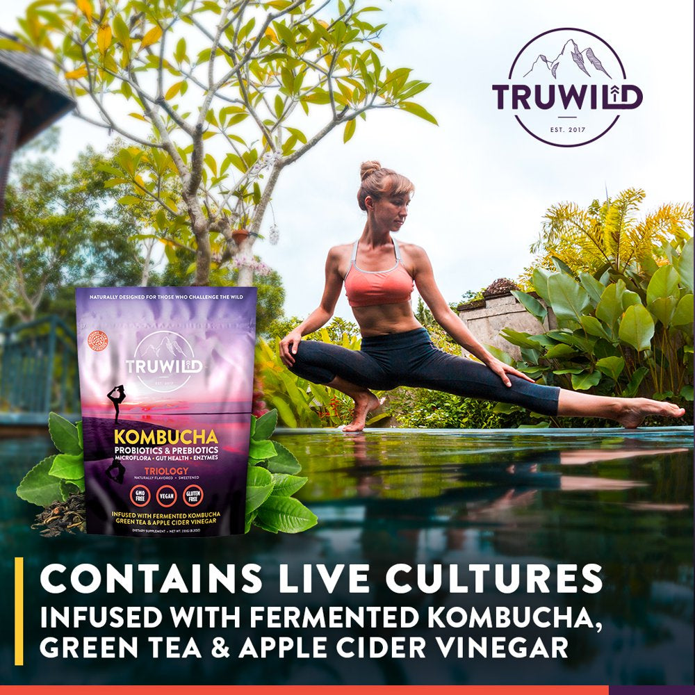 TRUWILD Kombucha Probiotic Supplement Powder - Immune Support & Gut Health, 233G - 2 Pack