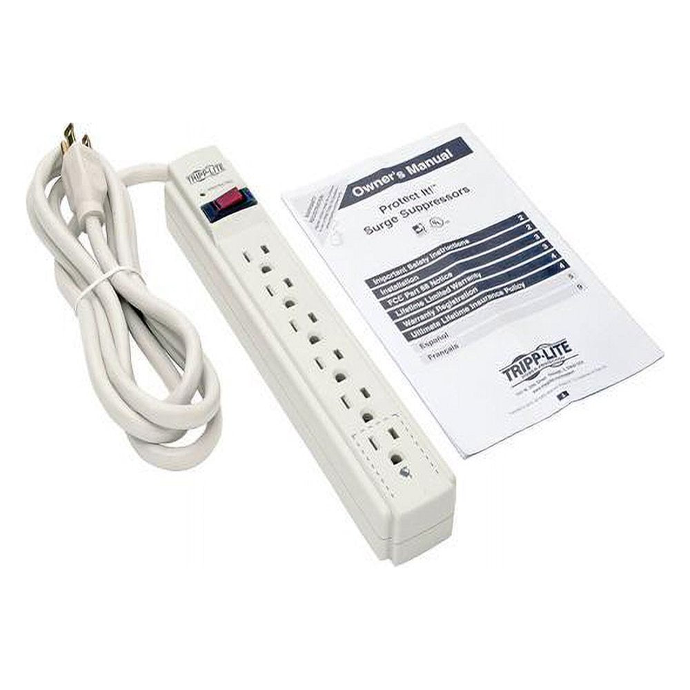 Tripp Lite, TRPTLP606, 6-Outlet Economy Surge Protector, 1 Each, Gray