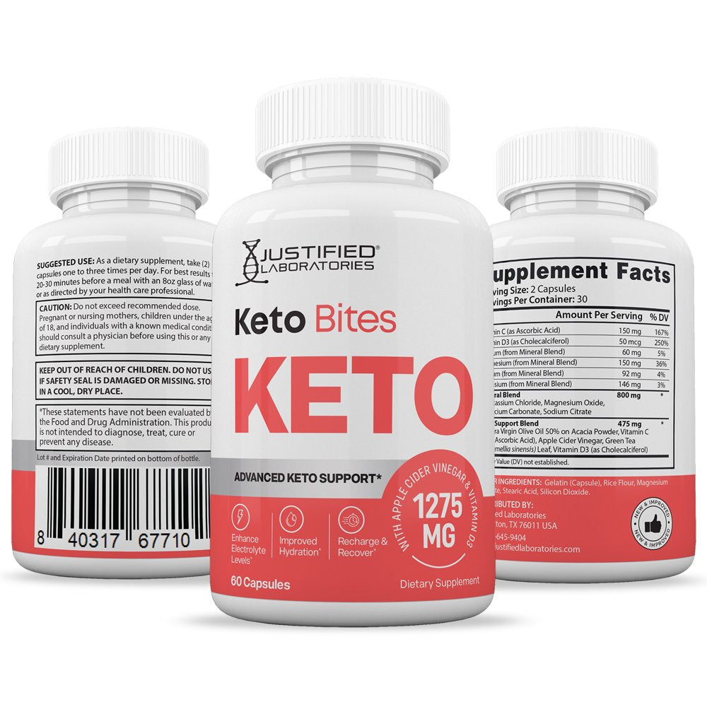 (10 Pack) Keto Bites ACV Pills 1275Mg Alternative to Gummies Dietary Supplement 600 Capsules