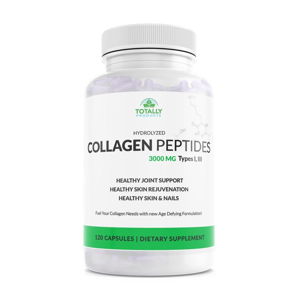 Hydrolyzed Collagen Peptides 750Mg - Protein Powder (120 Capsules)