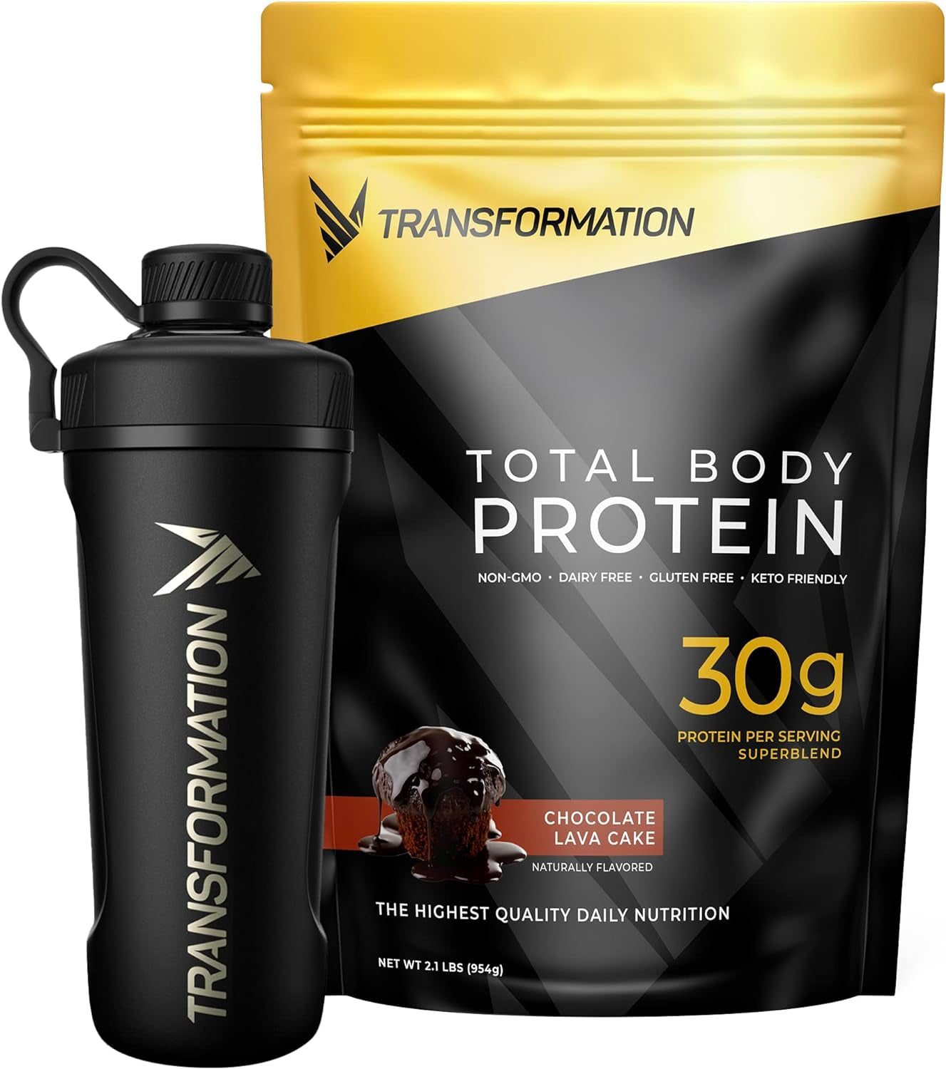 SPR BODY Transformation Chocolate Protein Powder & Performance Insulated Shaker Bottle | 30G Multi-Protein Superblend | Collagen Peptides, Egg White & Plant Blend | MCT Oil | BCAA Amino Acids