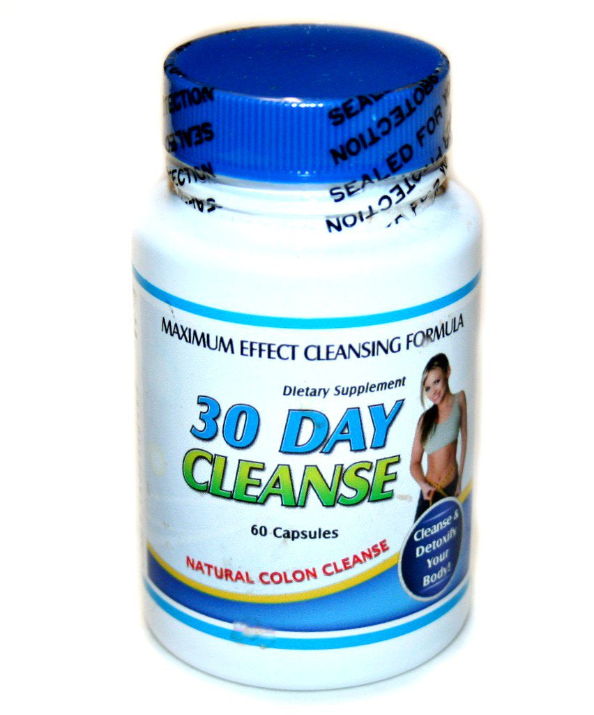 30 Day Cleanse (60 Pills) Natural Colon Cleanser - Cleanse & Detoxify Your Body!