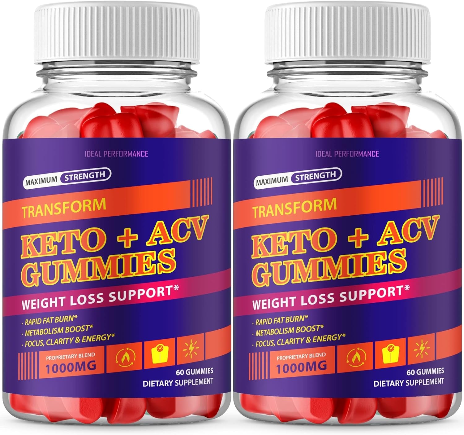 (2 Pack) Transform Keto ACV Gummies Transform Keto ACV Gummies Advanced Transform Keto plus ACV Gummies Transform Keto Apple Cider Vinegar Gummies Supplement (120 Gummies)