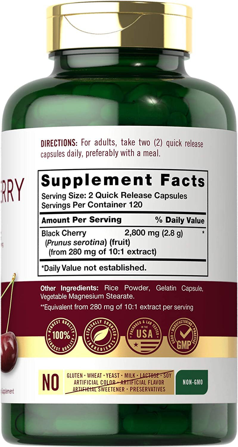 Black Cherry Extract | 2800Mg | 240 Capsules | by Carlyle