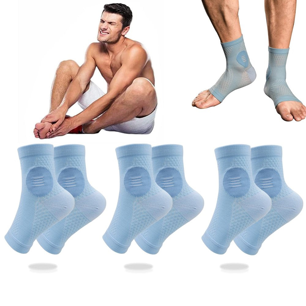 3Pairs Neuropathy Socks Soothe Relief Compression Socks 20-30 Mmhg - Comprex Ankle Sleeves for Arch Support, Achilles Tendonitis, Foot Pain Relief