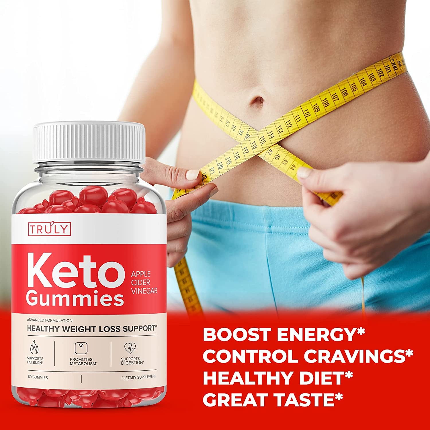 Vitaking (5 Pack) Truly Keto Gummies, Truly ACV Gummies, Truly Keto ACV Gummies, Truly ACV Keto Gummy S Gummie Improved (300 Gummies)