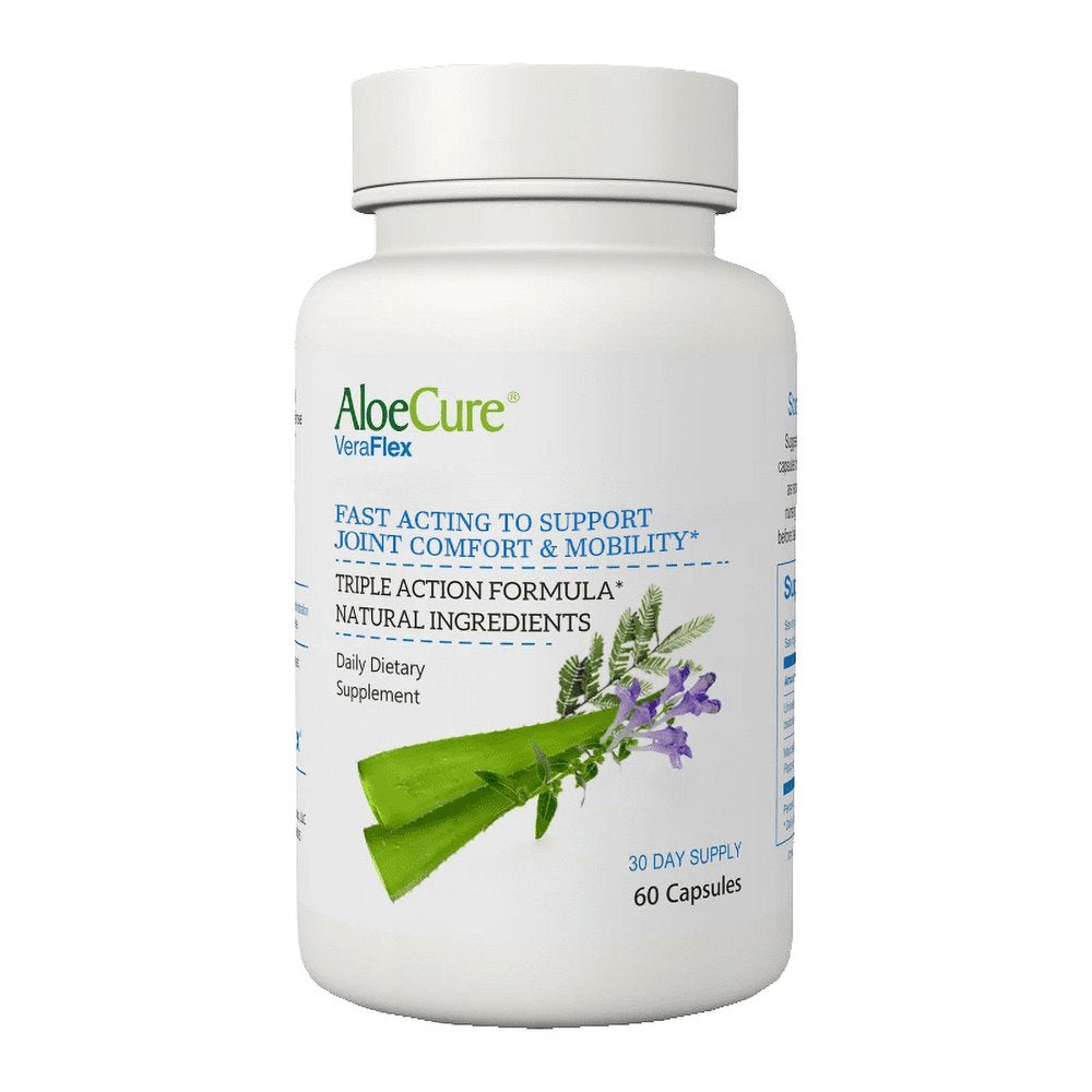 Veraflex by Aloecure Plant Based Joint Health Supplement - 60 Capsules - Clinically Proven to Support Comfort, Flexibility, and Mobility Starting in 3 Days