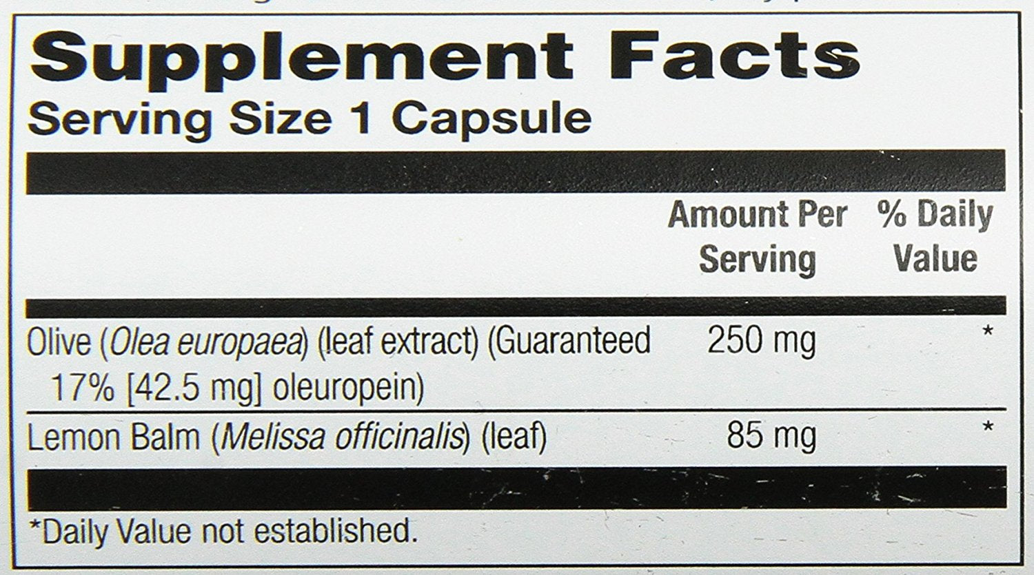 Solaray - Guaranteed Potency Olive Leaf Extract, Capsule (Btl-Plastic) 250Mg 30Ct