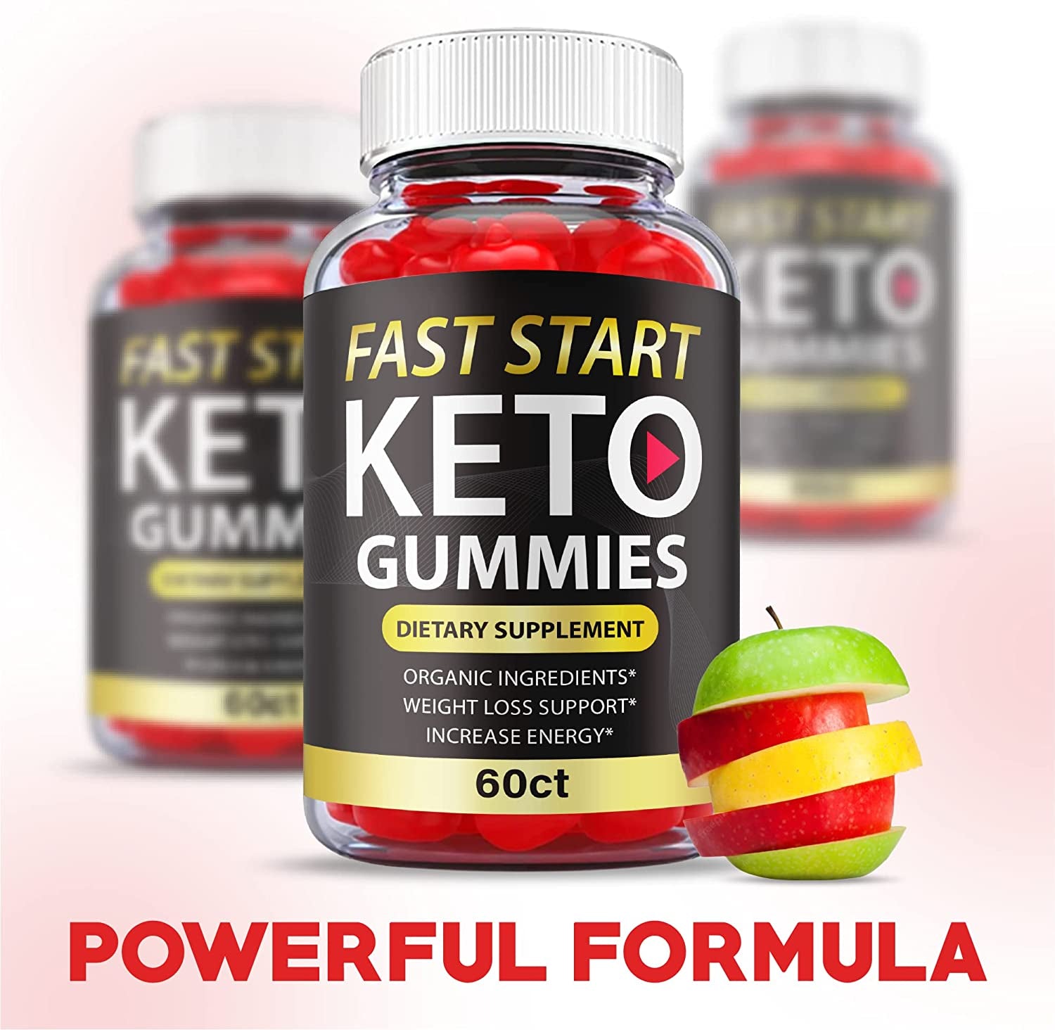 (2 Pack) Fast Start Keto Gummies - Official Formula, Vegan, Non Gmo - Fast Start Keto ACV Gummies, Fast Start ACV Gummies with Apple Cider Vinegar, Vitamin B 12, Vitamin B 6, Weight (120 Gummies)