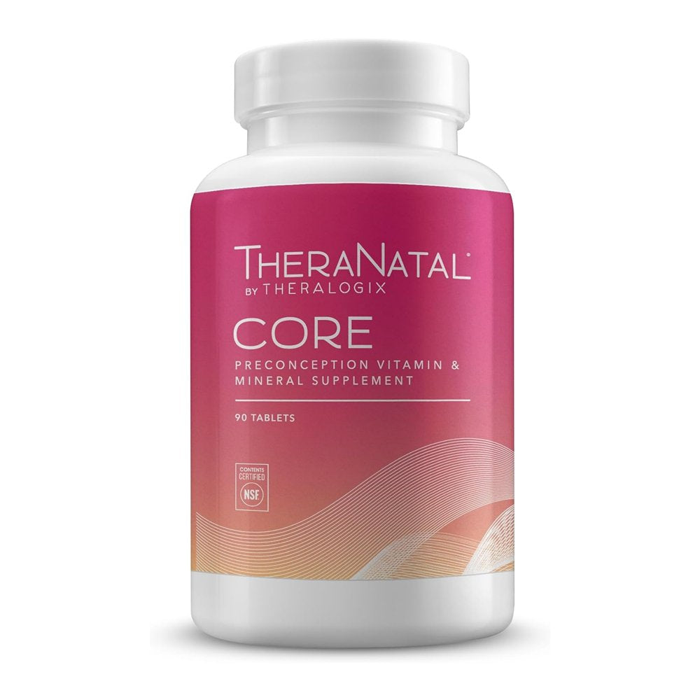 Theralogix Theranatal Core Preconception Prenatal Vitamin (90 Day Supply) | Prenatal Fertility Supplements for Women Trying to Conceive | NSF Certified