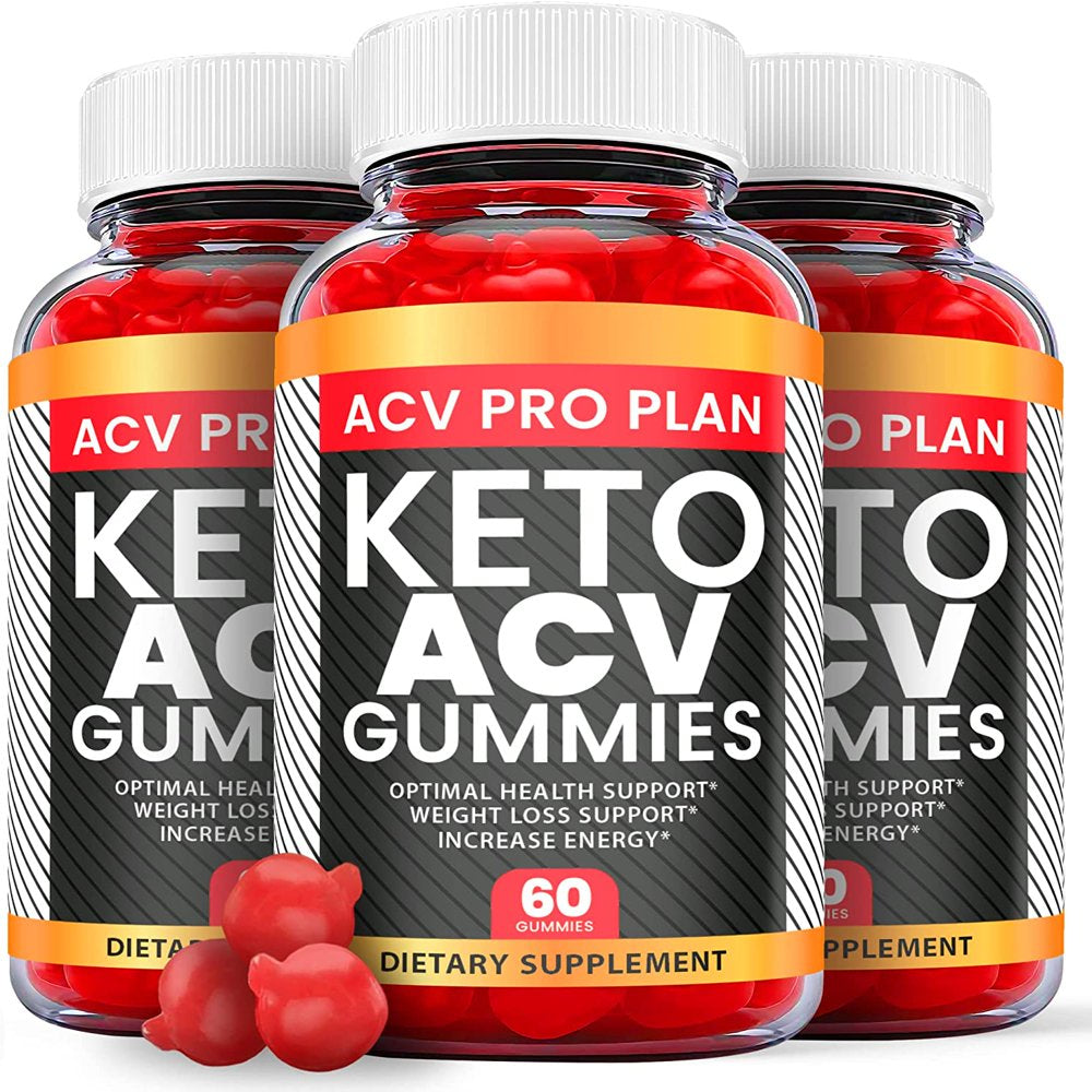 (3 Pack) ACV Pro Plan Keto ACV Gummies - Supplement for Weight Loss - Energy & Focus Boosting Dietary Supplements for Weight Management & Metabolism - Fat Burn - 180 Gummies