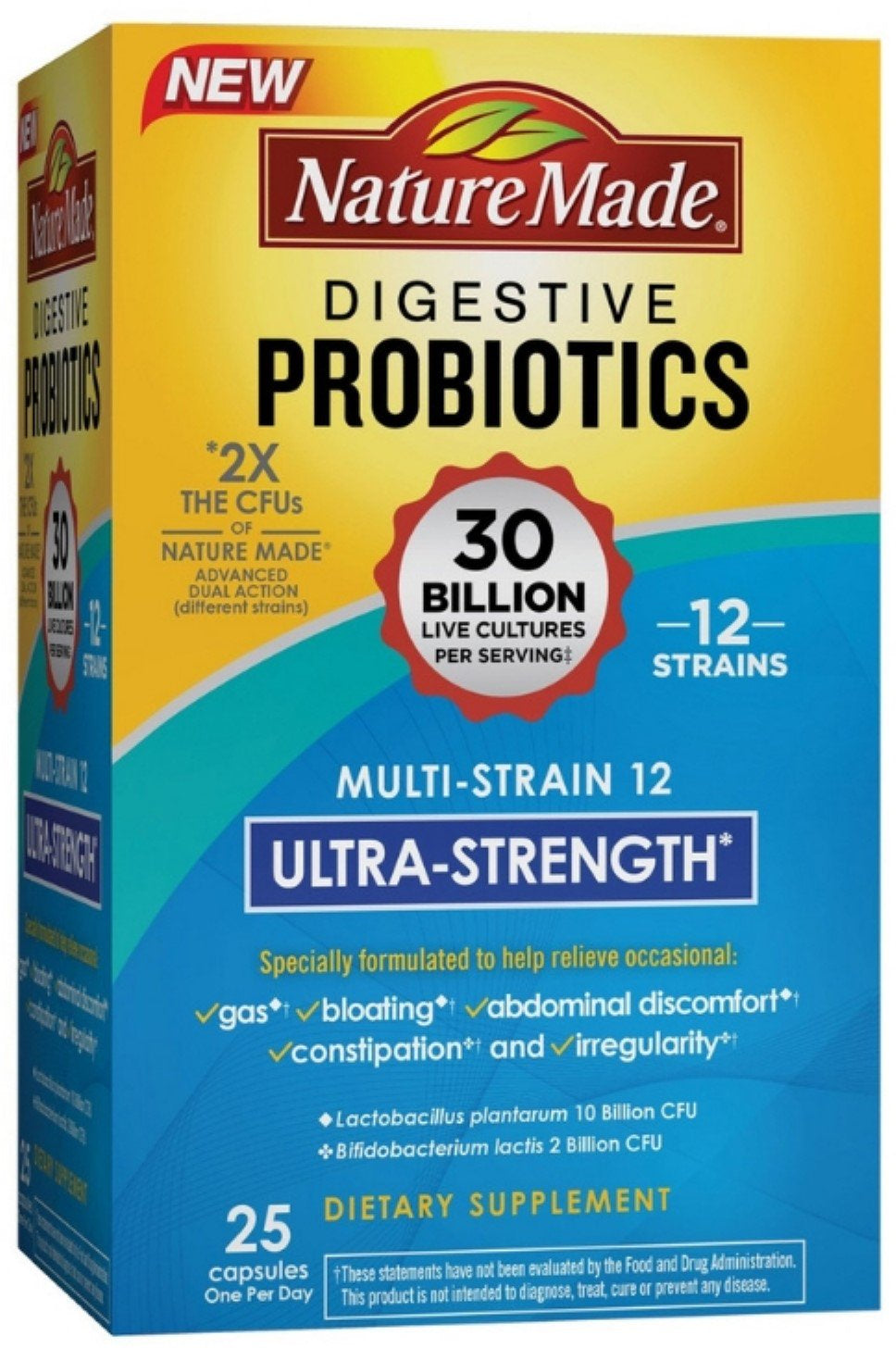 Nature Made Ultra Strength Probiotic Capsules, 25 Ea (Pack of 3)
