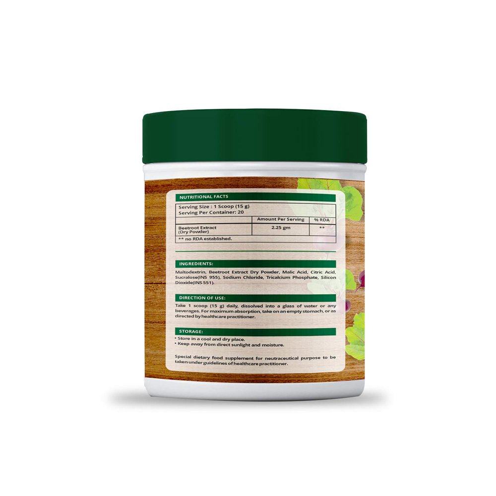 Smart Greens Plant Based Beetroot Powder (Chukandar), Concentrated Beetroot Vitamins Crystals, Nitric Oxide Booster, Natural Circulation, Immune Support, Antioxidants, En