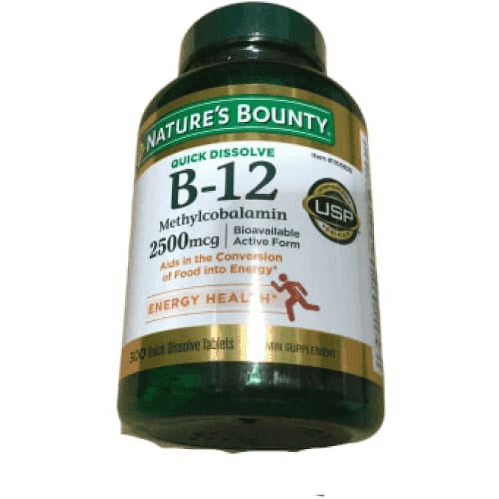 Nature'S Bounty B-12 Vitamin B-12 2500 Mcg, 300 Quick Dissolve Tablets
