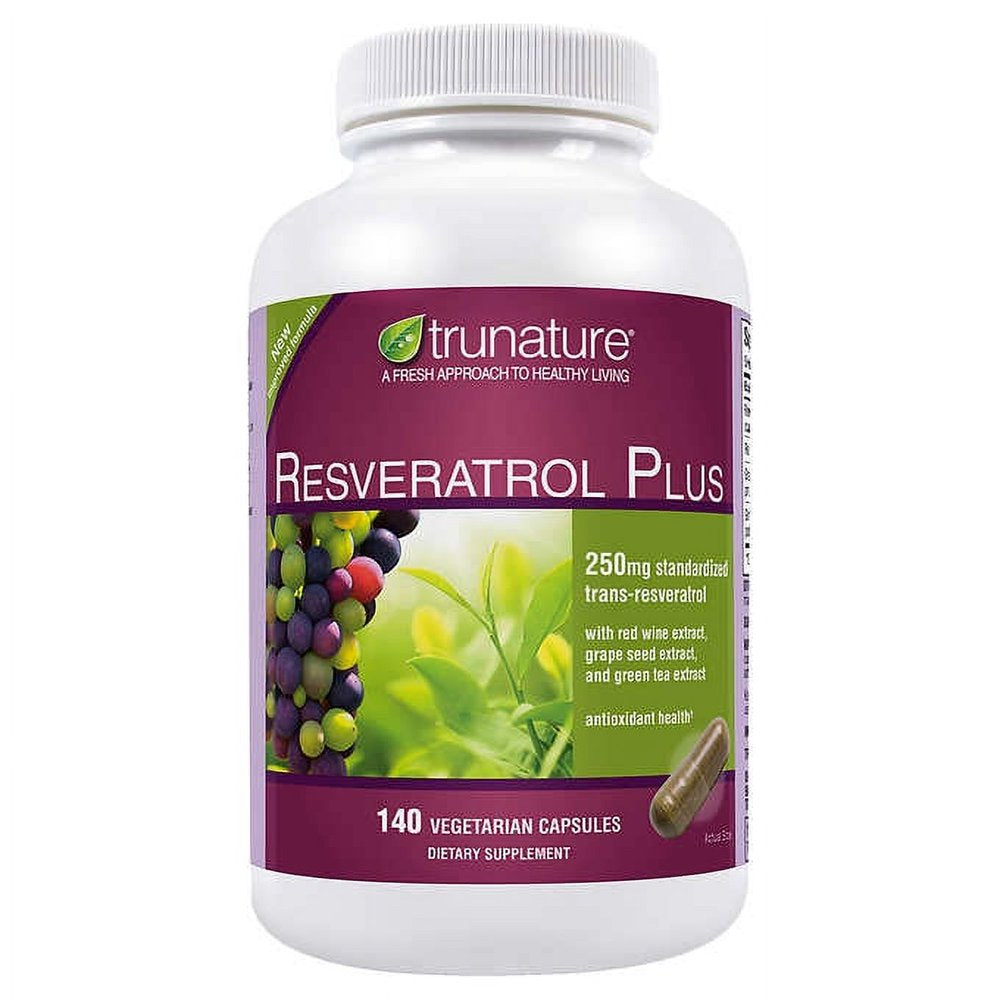 Trunature Resveratrol Plus, 140 Vegetarian Capsules