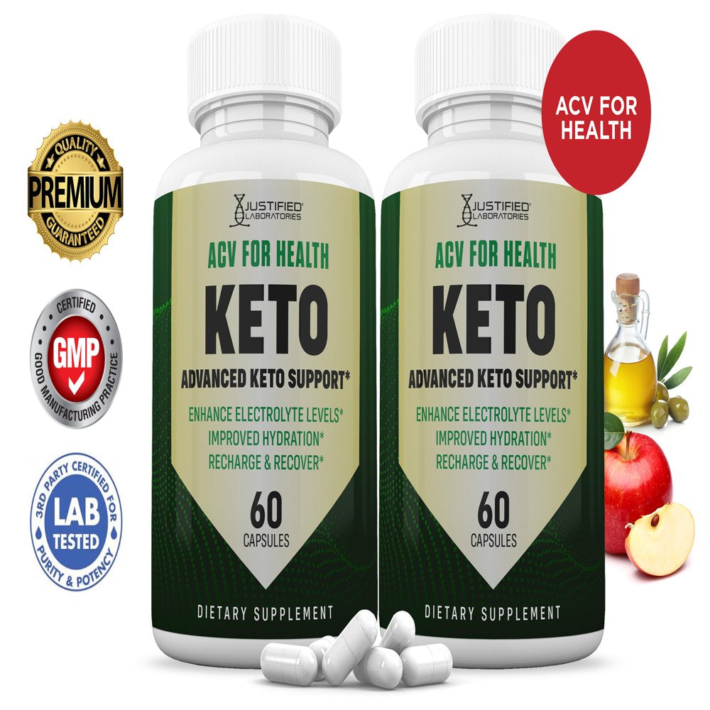 (2 Pack) ACV for Health Keto ACV Pills 1275Mg Dietary Supplement 120 Capsules