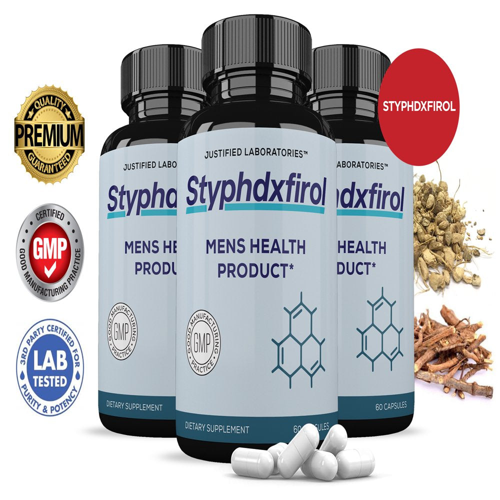 (3 Pack) Styphdxfirol 1484MG All Natural Advanced Men'S Heath Performance Formula Pills 180 Capsules