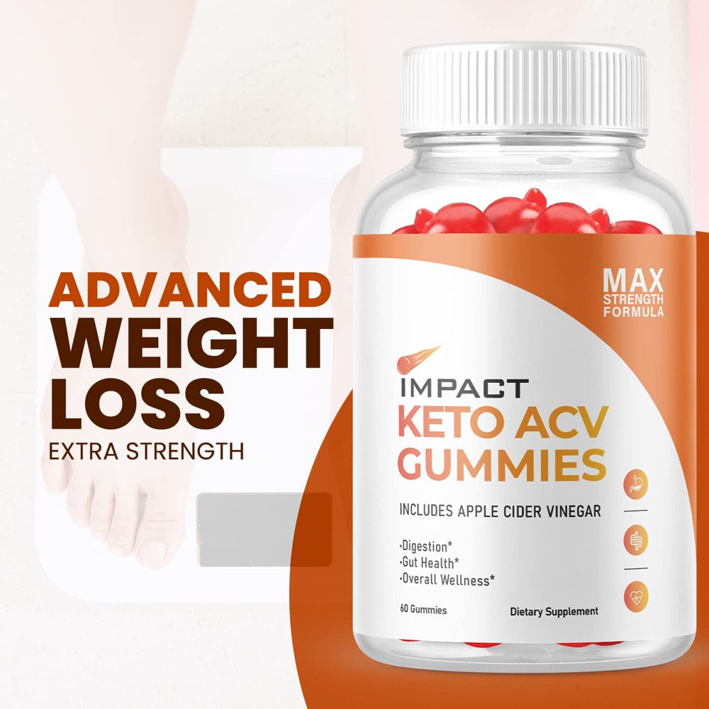 (2 Pack) Impact Keto ACV Gummies - Supplement for Weight Loss - Energy & Focus Boosting Dietary Supplements for Weight Management & Metabolism - Fat Burn - 120 Gummies