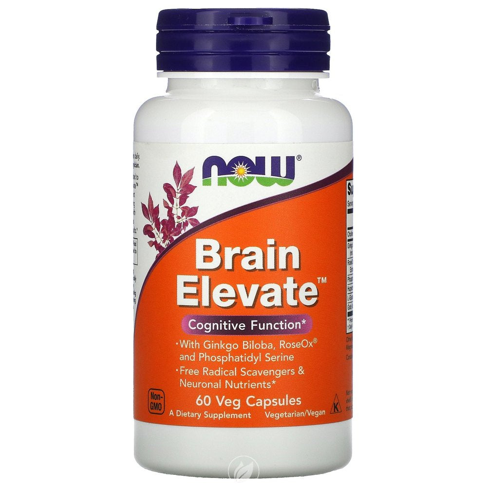 NOW Supplements Brain Elevate Formula 60 Vcaps