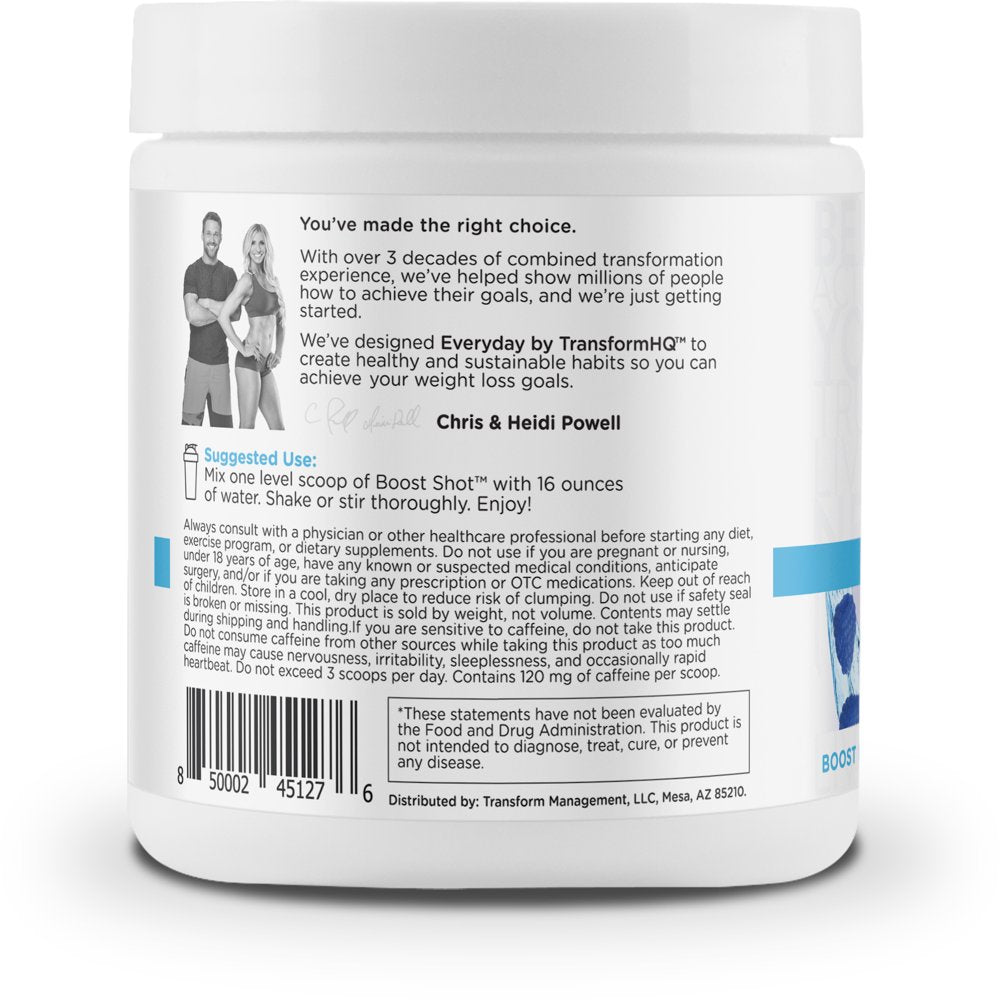 Transformhq Everyday Boost Shot 28 Servings (Blue Raspberry) Powder Drink