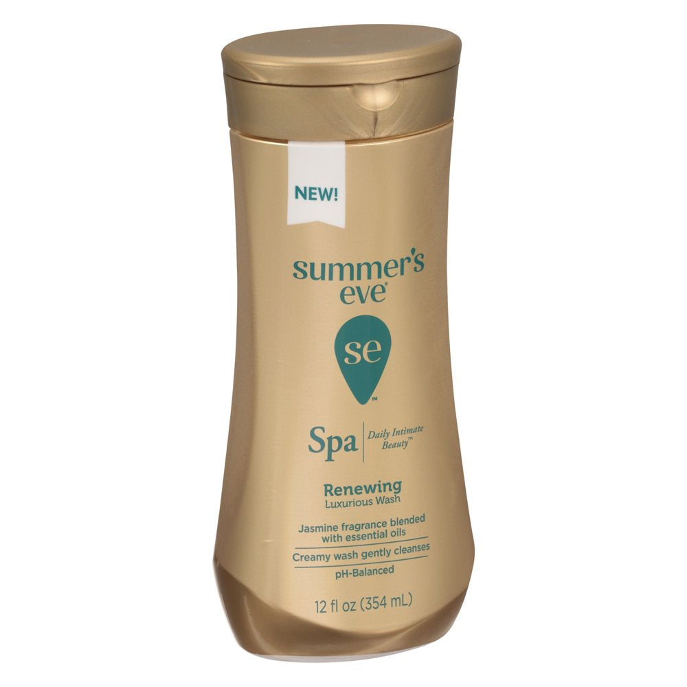 Summer'S Eve Spa Daily Intimate Wash, Jasmine Scented Ph-Balanced Feminine Wash, 12 Oz