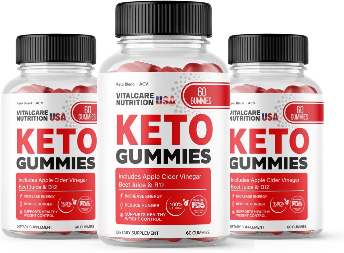 Vital Care Keto Gummies, 180 Count