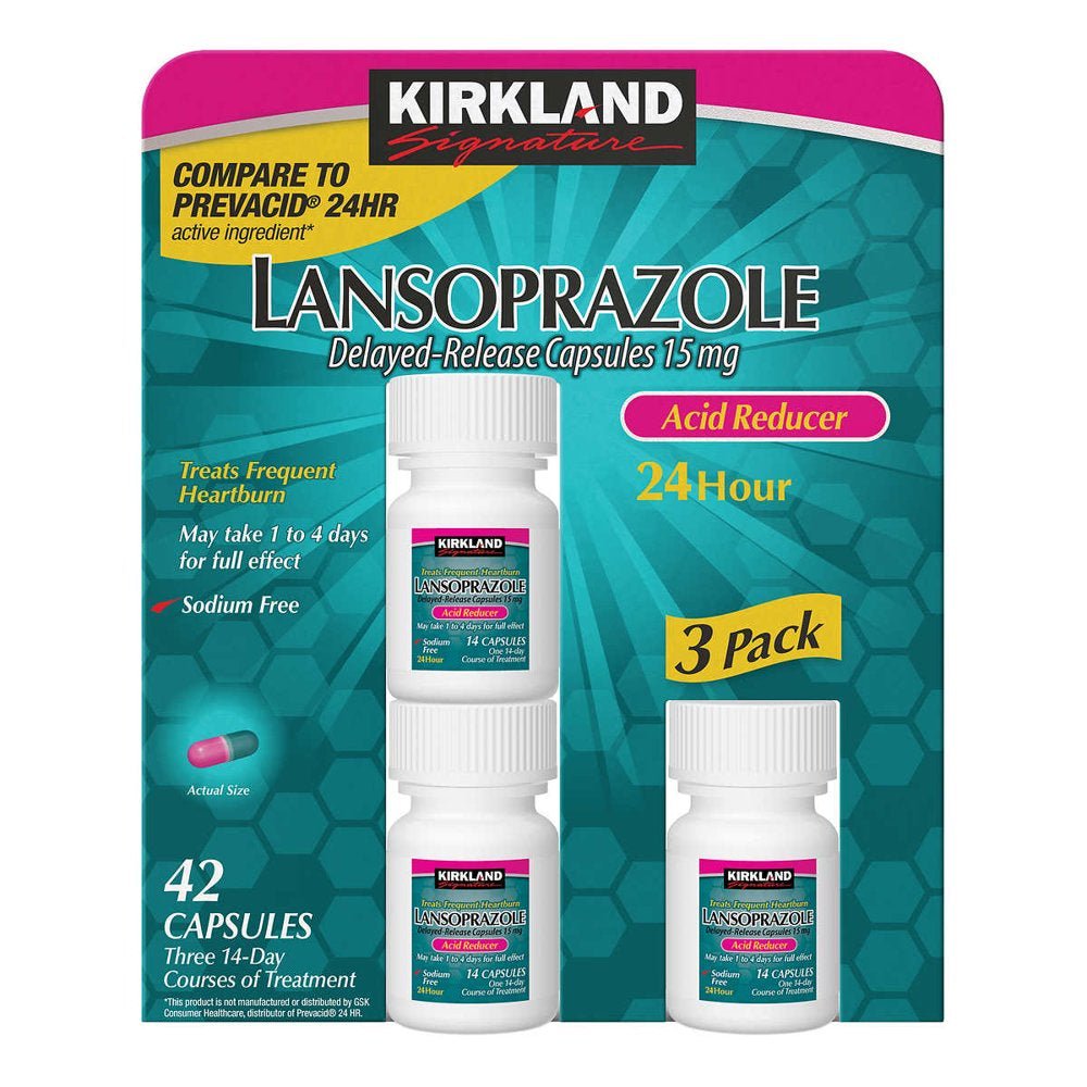 KS Lansoprazole 15 Mg. Acid Reducer, 42 Capsules