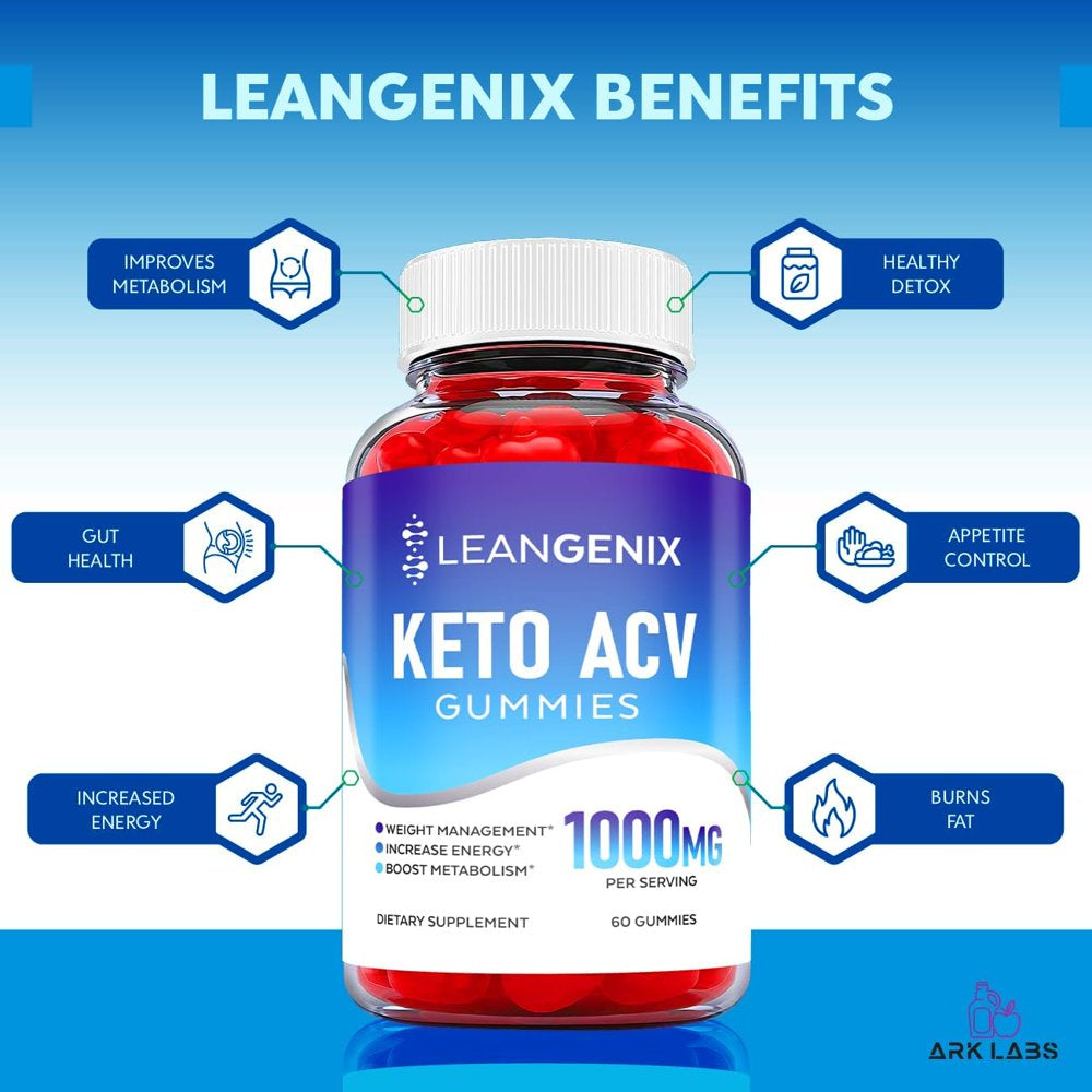 (1 Pack) Leangenix Keto ACV Gummies - Apple Cider Vinegar Supplement for Weight Loss - Energy & Focus Boosting Dietary Supplements for Weight Management & Metabolism - Fat Burn - 60 Gummies