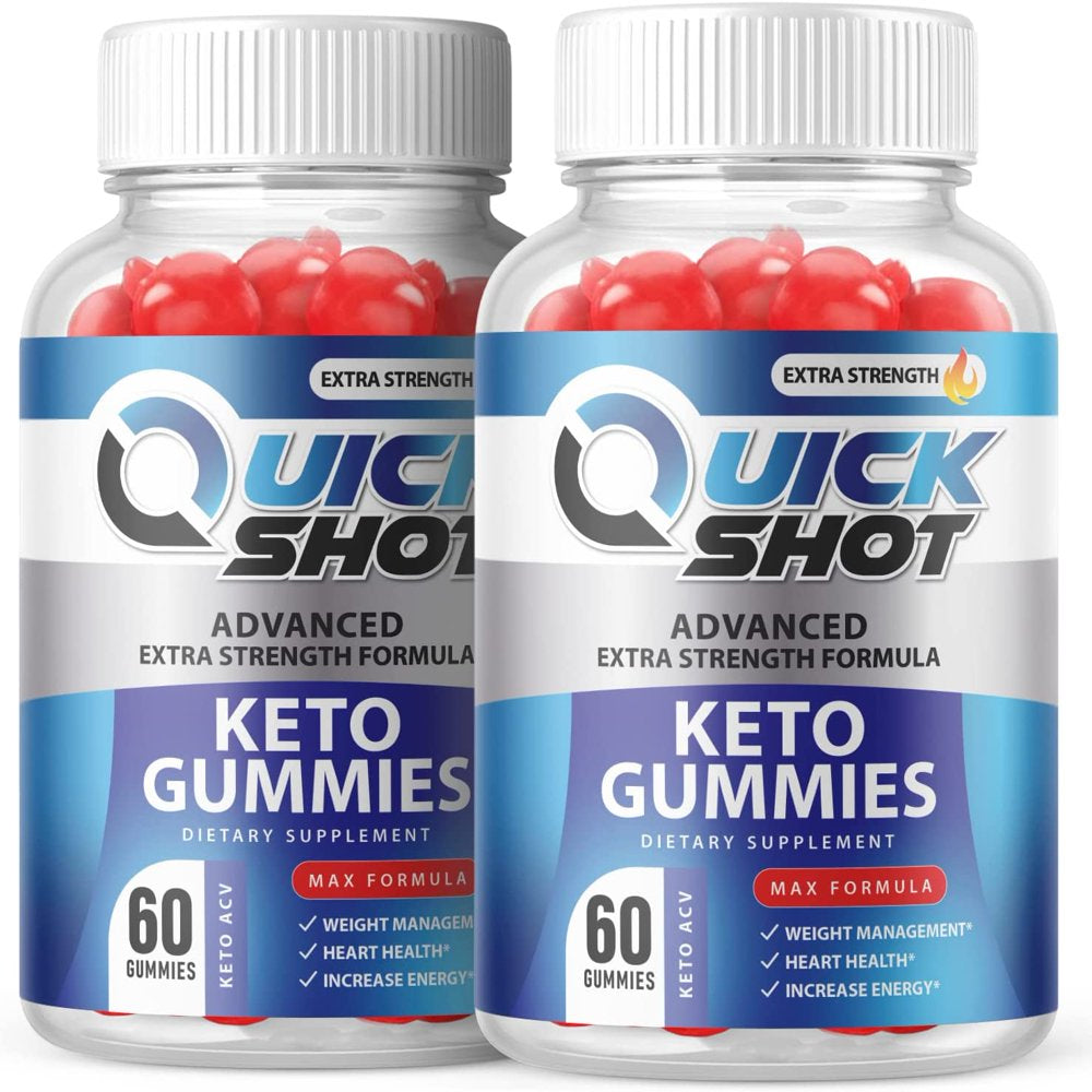 (2 Pack) Quick Shot Keto ACV Gummies - Supplement for Weight Loss - Energy & Focus Boosting Dietary Supplements for Weight Management & Metabolism - Fat Burn - 120 Gummies