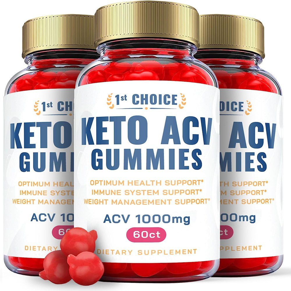 (3 Pack) 1St Choice Keto ACV Gummies - Supplement for Weight Loss - Energy & Focus Boosting Dietary Supplements for Weight Management & Metabolism - Fat Burn - 180 Gummies