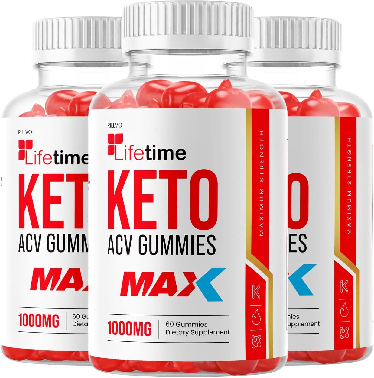 (3 Pack) Lifetime Max Keto Gummies - Advanced Formula Life Time Keto ACV Gummies (180 Gummies)